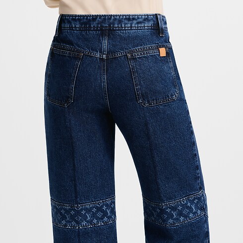 Monogram Accent Raw Denim Jeans in Women's Ready-to-Wear Trousers collections by Louis Vuitton (Product zoom)