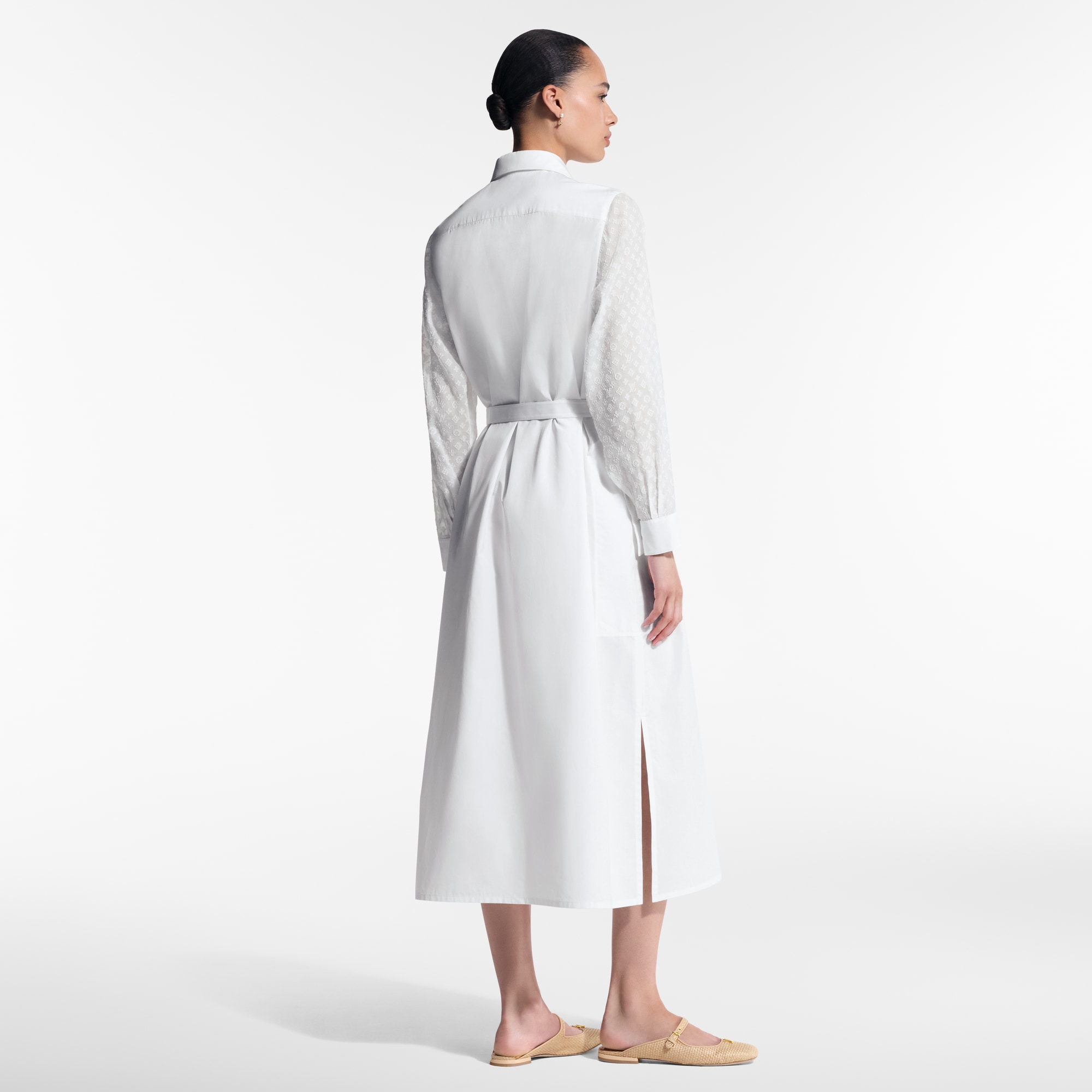 Monogram Accent Shirt Dress   in Women
