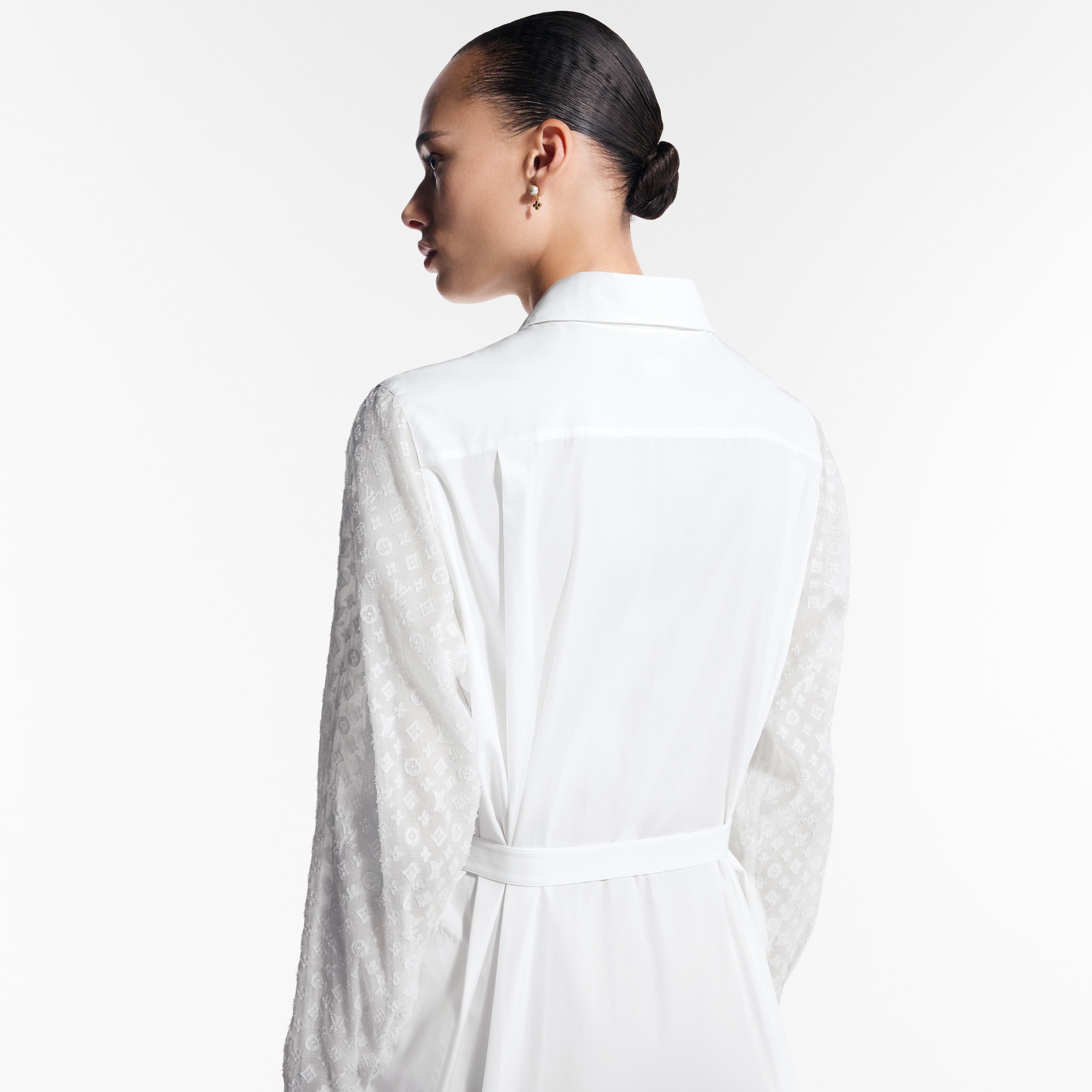 Monogram Accent Shirt Dress   in Women