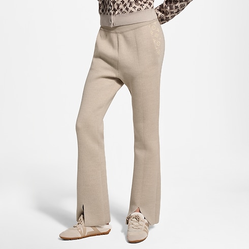 Monogram Accent Split Hem Knit Pants in Women's New In Women } collections by Louis Vuitton (Product zoom)