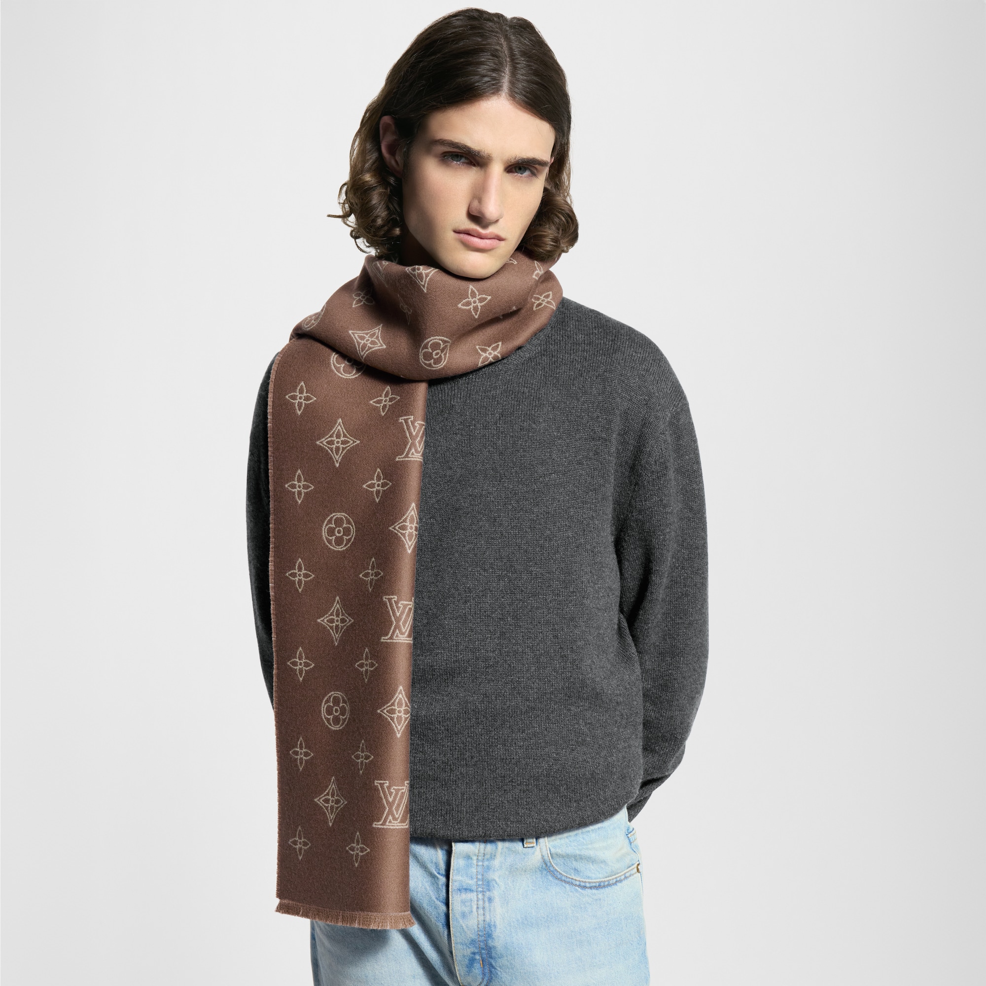 Monogram Blast Scarf S00 in Men
