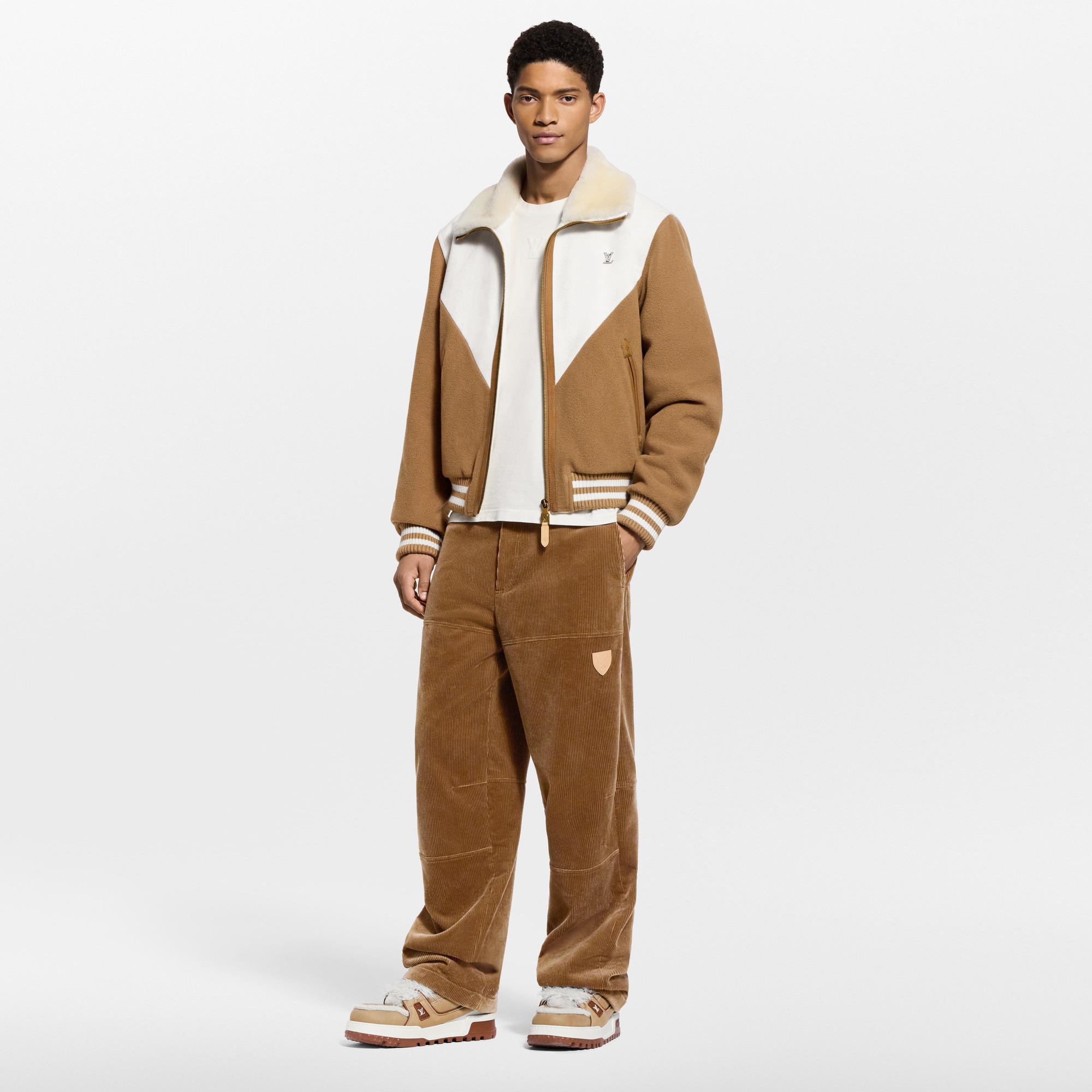Monogram Blouson With Shearling Collar  in Men