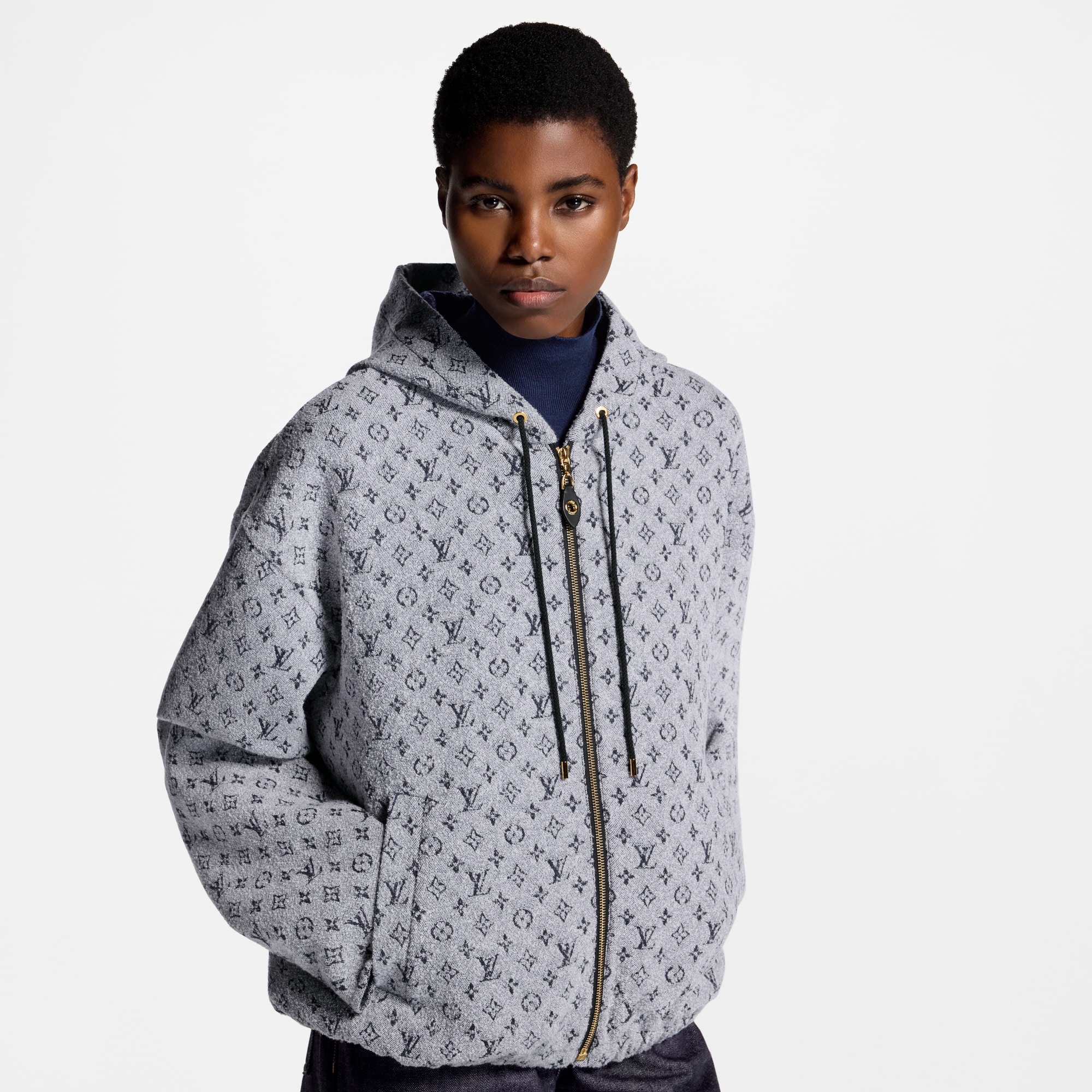 Monogram Bouclé Hoodie  in Women