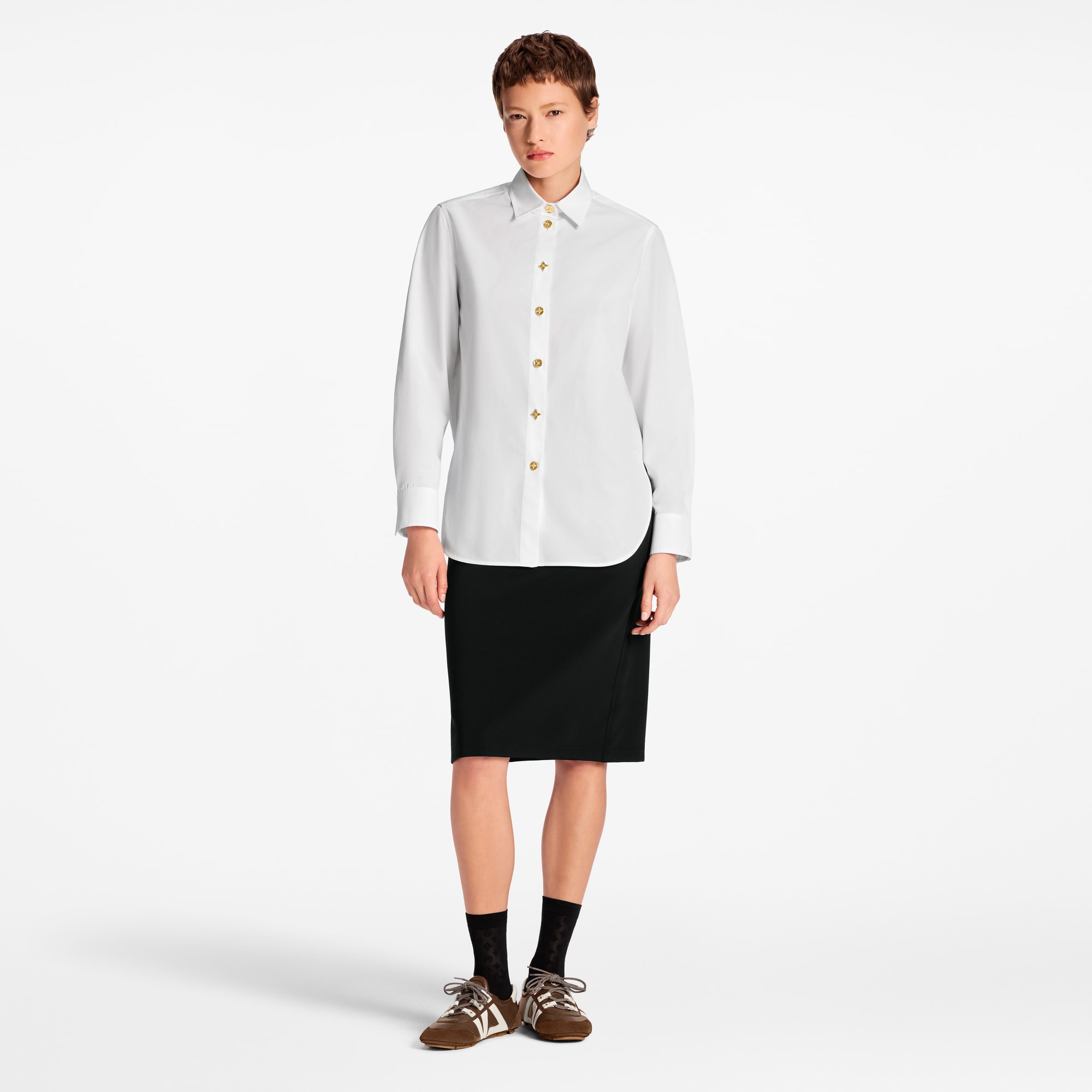Monogram Button Shirt  in Women