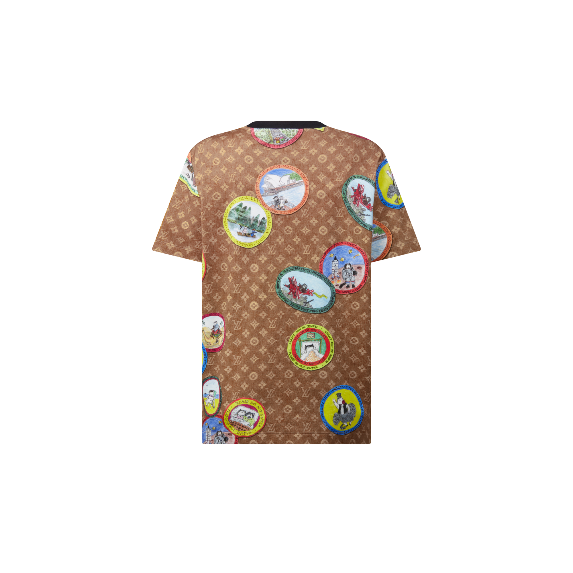 Monogram Cat Stamp T-Shirt  in Women