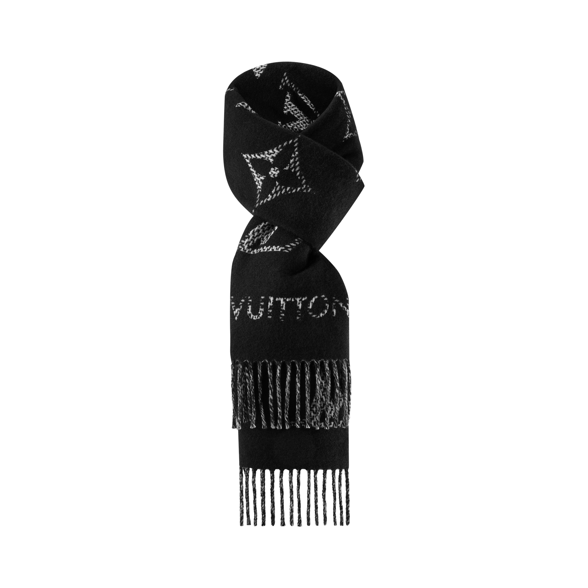 Monogram Check Scarf S00 in Men