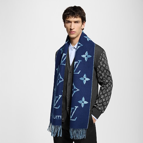 Monogram Check Scarf S00 in Men's Accessories Scarves collections by Louis Vuitton (Product zoom)