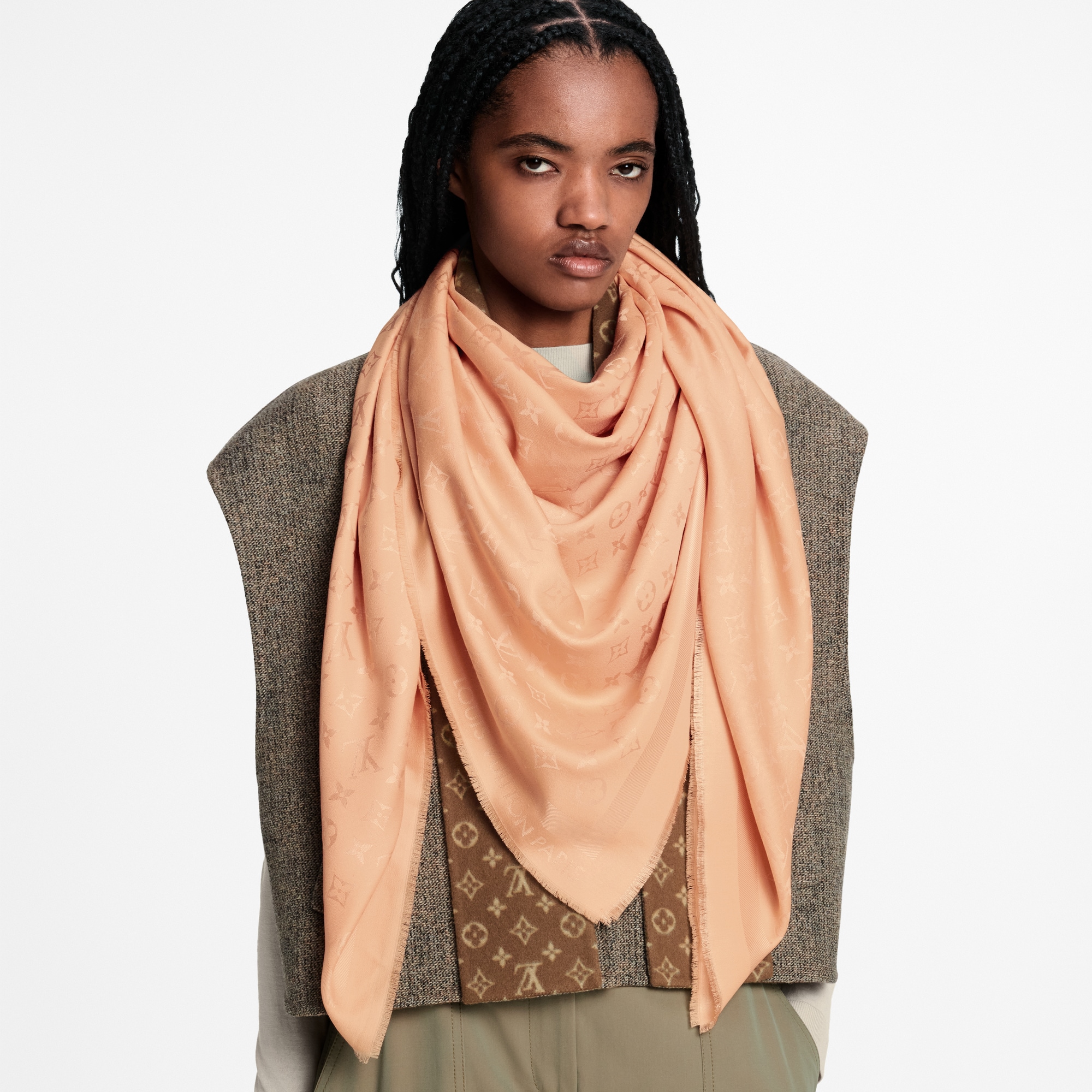 louis vuitton wrap shawl