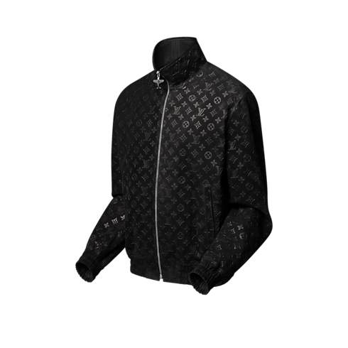 Monogram Debossed Suede Tracksuit Jacket in Men's Ready-to-Wear Outerwear and Coats collections by Louis Vuitton (Product zoom)