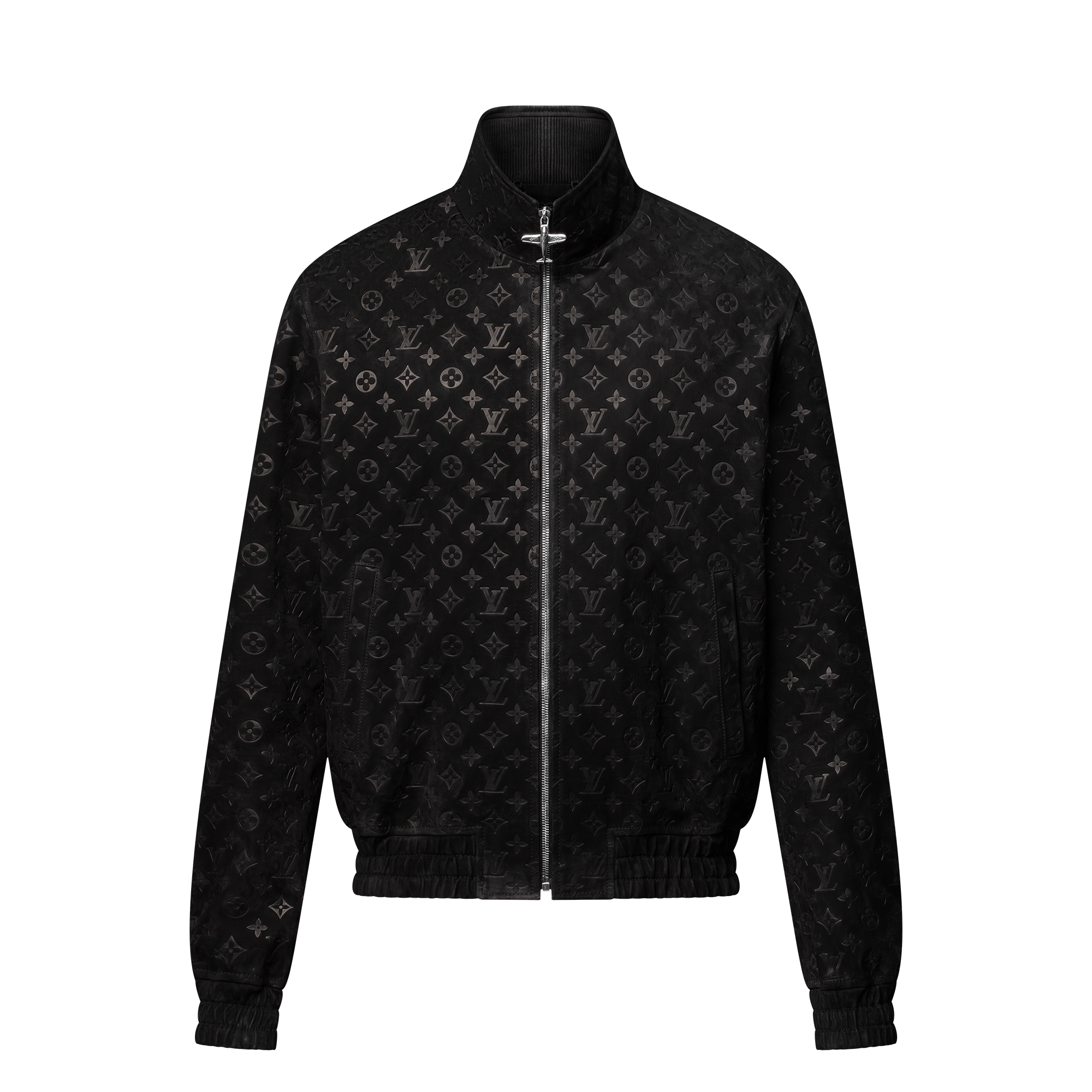 Monogram Debossed Suede Tracksuit Jacket  in Men