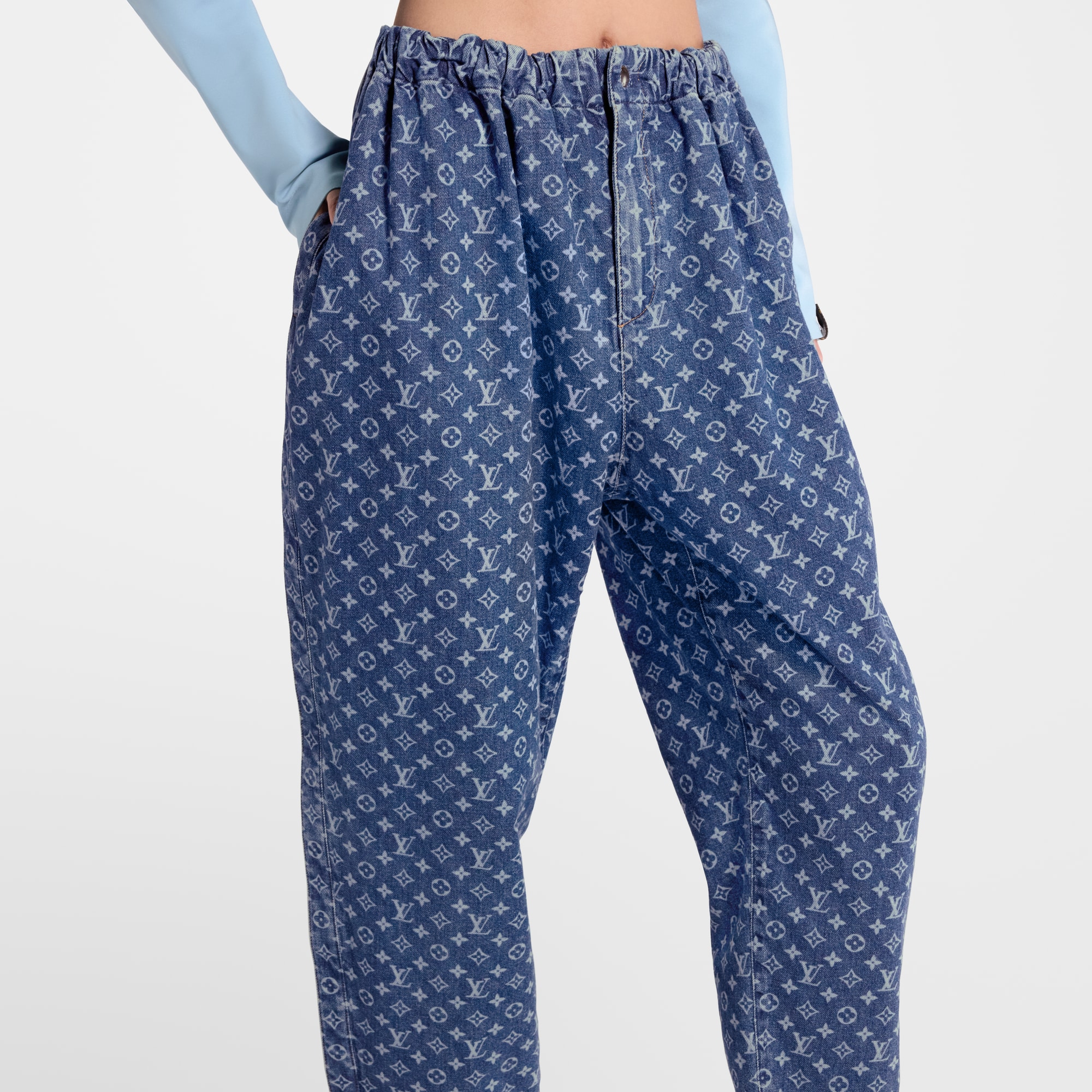 Monogram Denim Pants  in Women