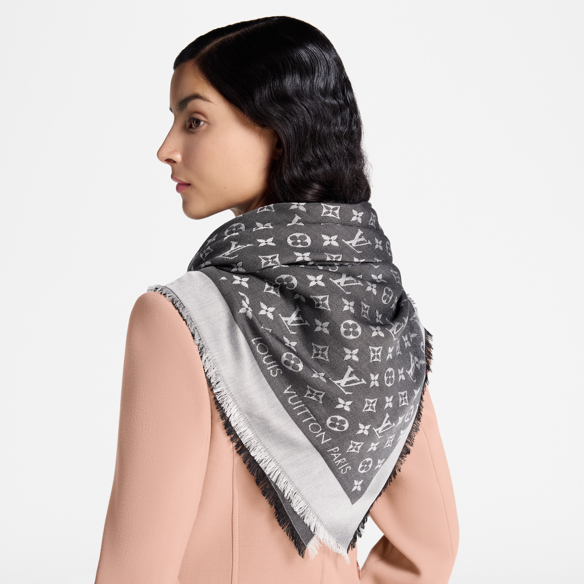 Monogram Denim Shawl S00 in Women