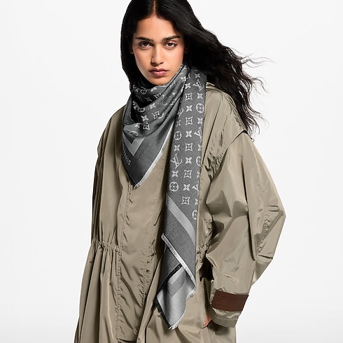 Monogram Denim Shawl S00 in Women's Accessories Shawls collections by Louis Vuitton (Product zoom)
