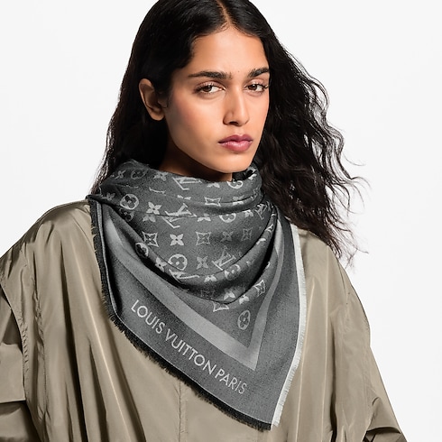Monogram Denim Shawl S00 in Women's Accessories Shawls collections by Louis Vuitton (Product zoom)