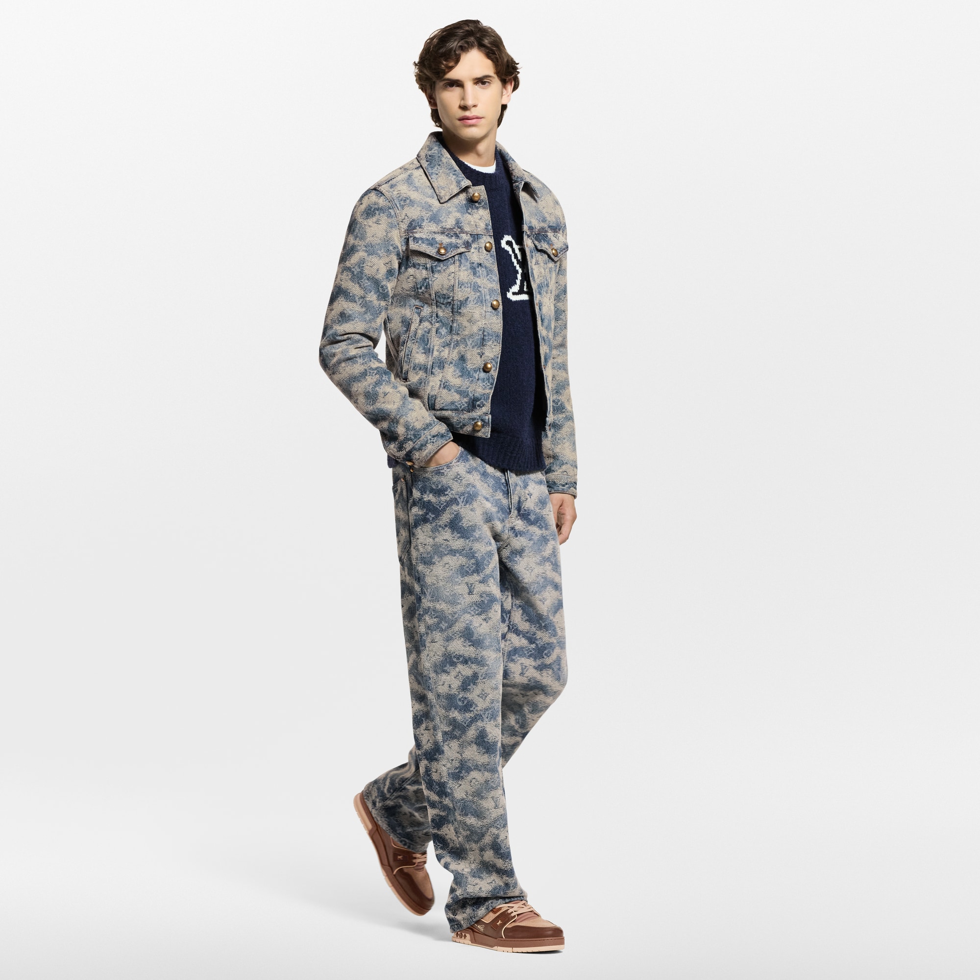 Monogram Denim Skate Pants  in Men