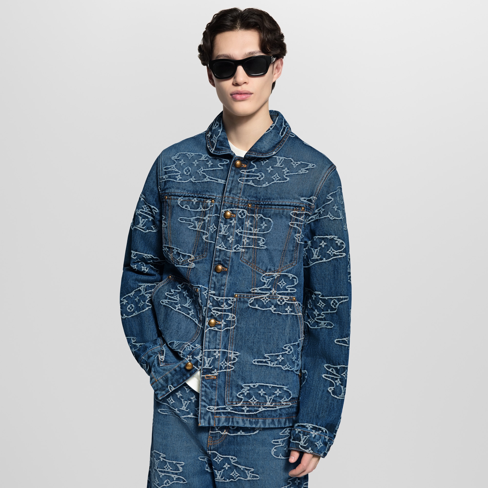 Monogram Denim Workwear Blouson  in Men