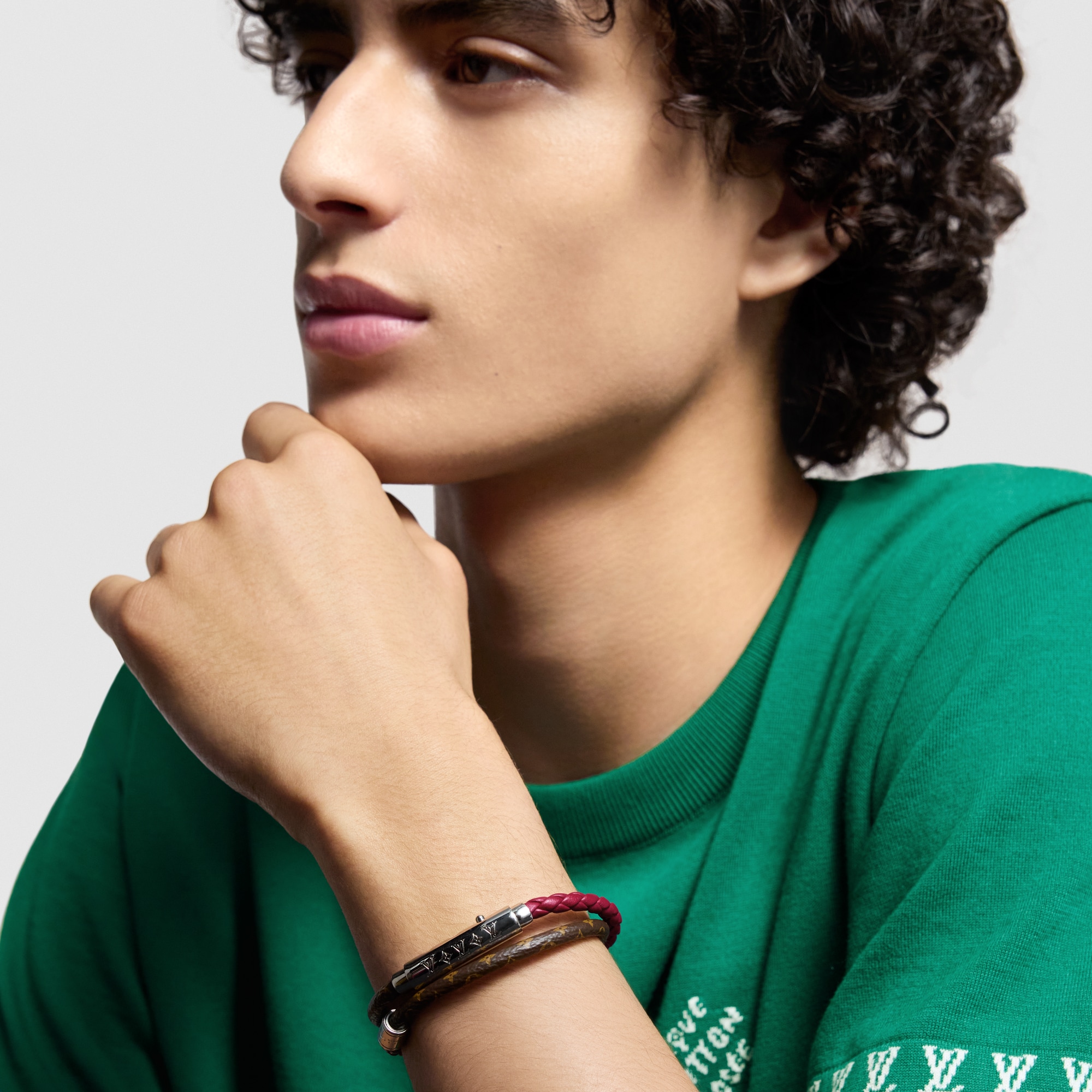 Monogram Double Spin Bracelet Monogram Canvas in Men