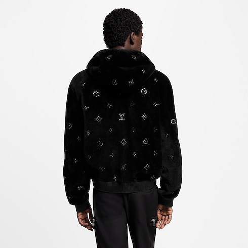 Monogram Embellished Shearling Hoodie in Men's Ready-to-Wear All Ready-to-Wear collections by Louis Vuitton (Product zoom)