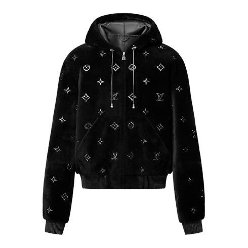 Monogram Embellished Shearling Hoodie in Men's Ready-to-Wear All Ready-to-Wear collections by Louis Vuitton (Product zoom)