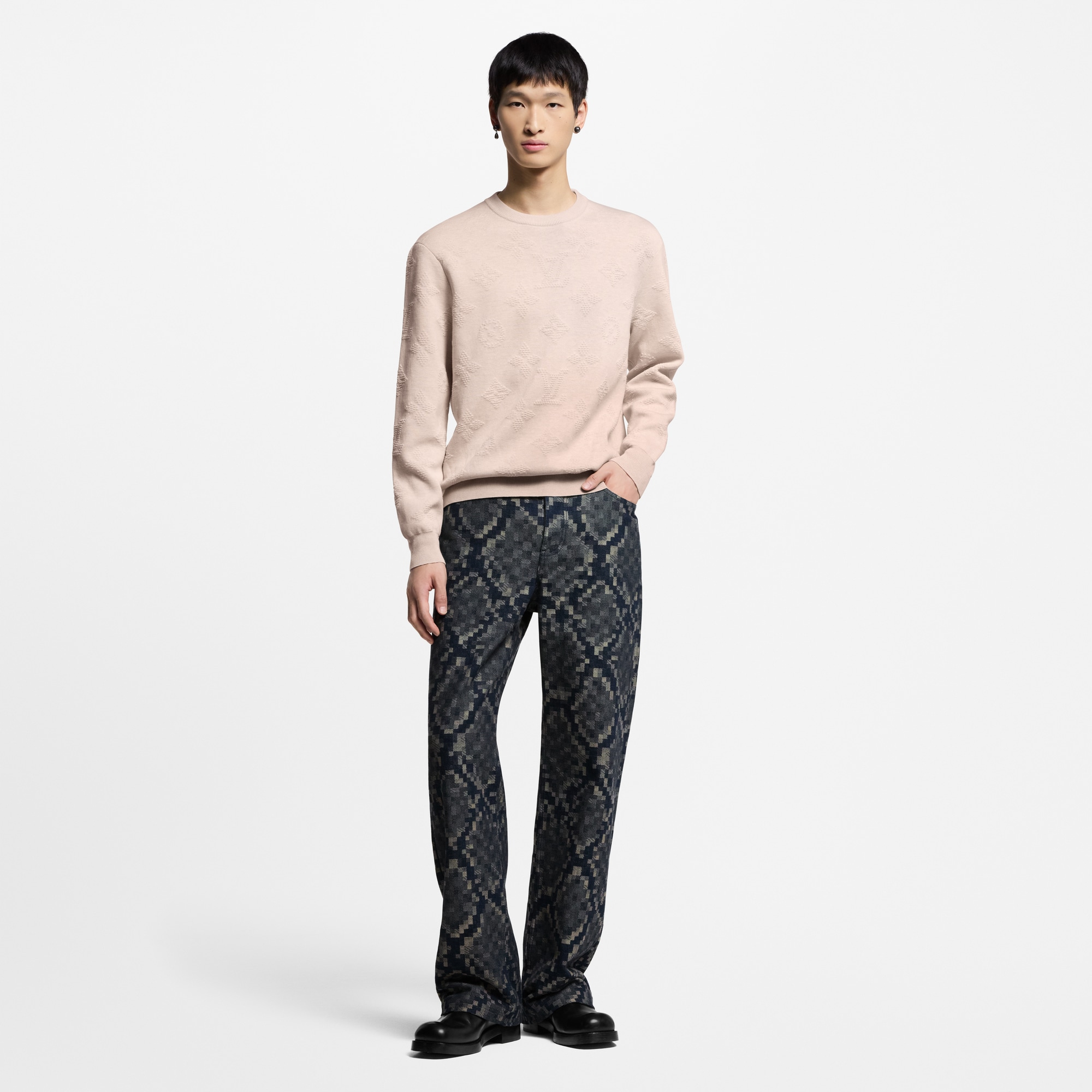Monogram Embossed Pullover  in Men