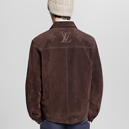 Monogram Embroidered Suede Overshirt in Men's Ready-to-Wear Outerwear and Coats collections by Louis Vuitton (Product zoom)