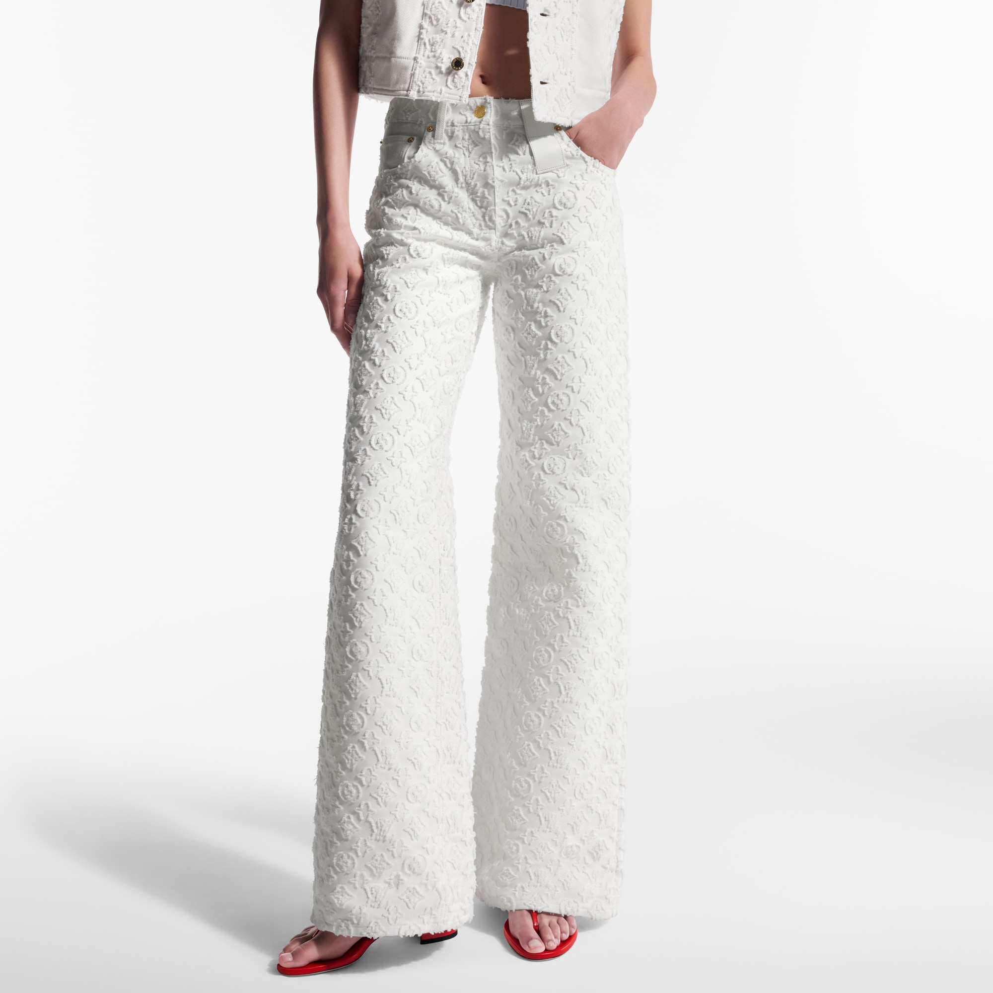 Monogram Fil Coupé Jeans   in Women