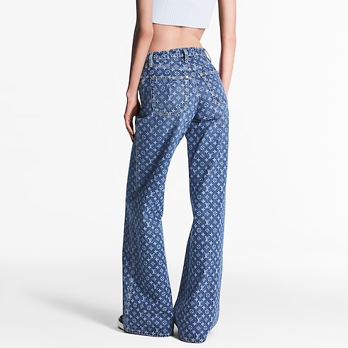 Monogram Flared Jeans in Women's Ready-to-Wear Trousers collections by Louis Vuitton (Product zoom)