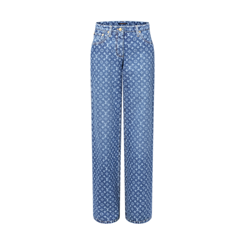 Monogram Flared Jeans in Women's Ready-to-Wear Trousers collections by Louis Vuitton (Product zoom)