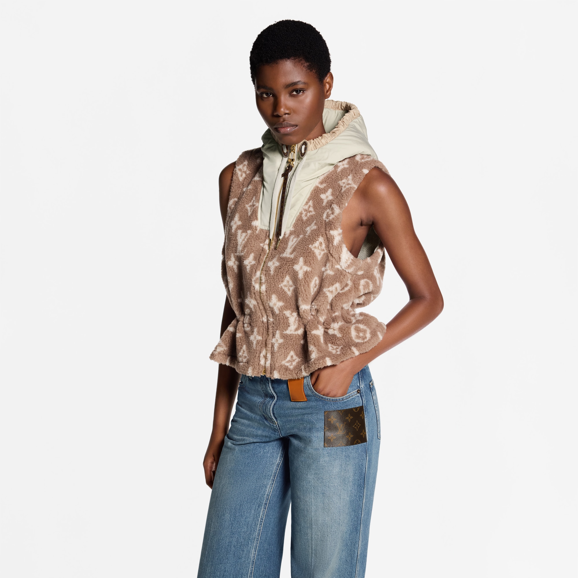 Monogram Fleece Gilet  in Women