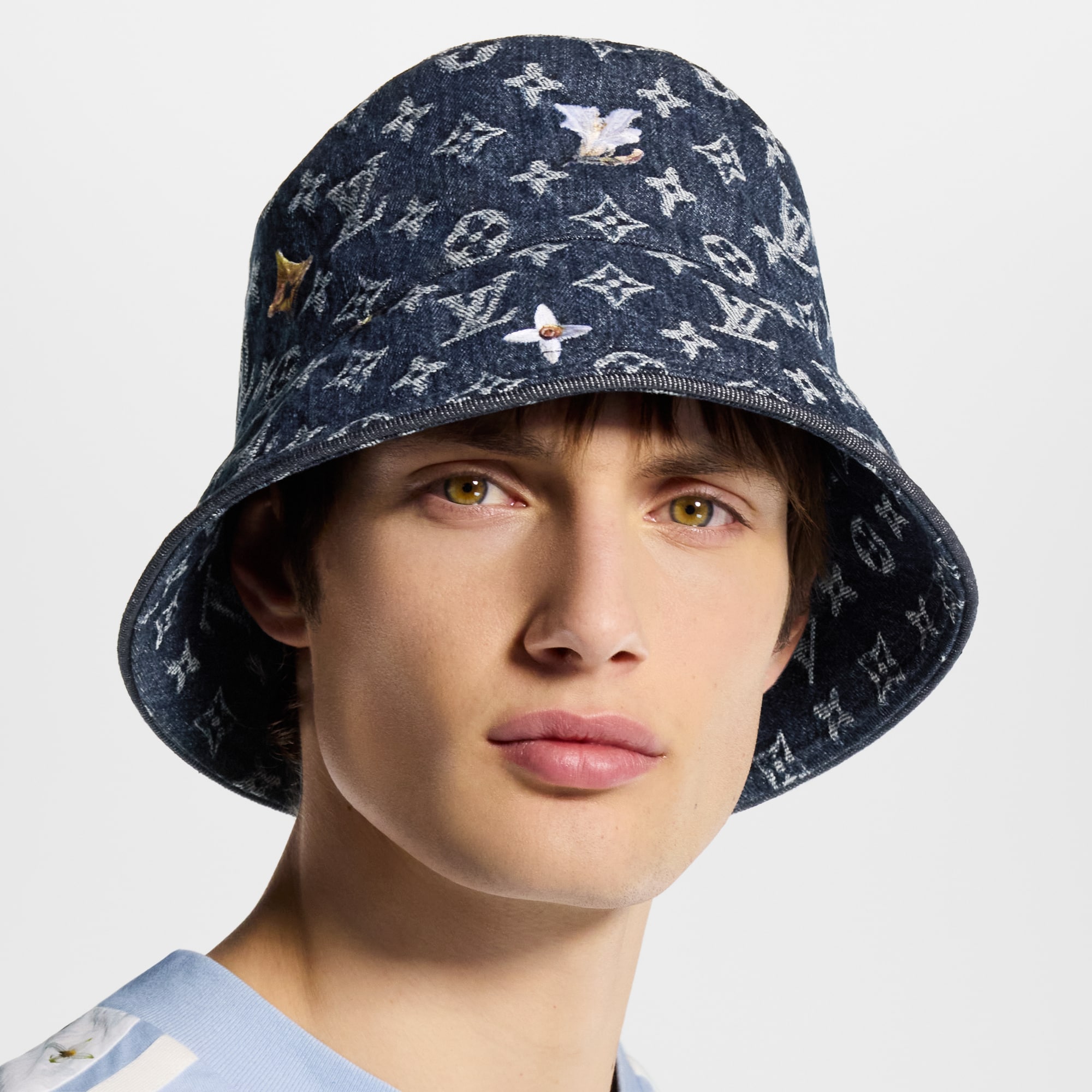 Monogram Flower Denim Bucket Hat S00 - Accessories | LOUIS 