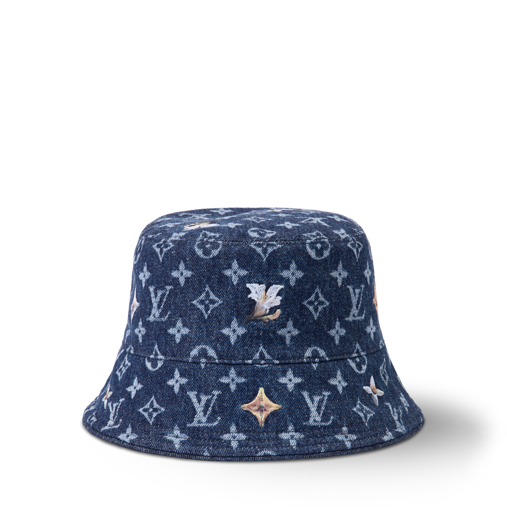 Louis Vuitton Denim and Leather Flower Cap LV Flower Washed Cap S00 - Men - Accessories | LOUIS VUITTON ® main image 3