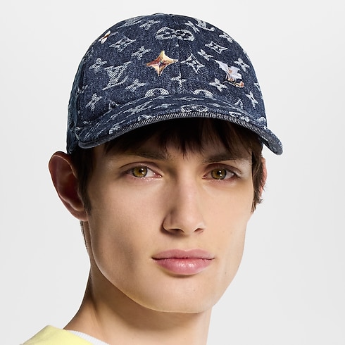 Monogram Flower Denim Cap S00 in Men's Accessories Hats, Beanies and Gloves collections by Louis Vuitton (Product zoom)