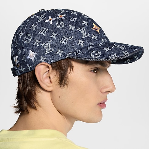 Monogram Flower Denim Cap S00 in Men's Accessories Hats, Beanies and Gloves collections by Louis Vuitton (Product zoom)