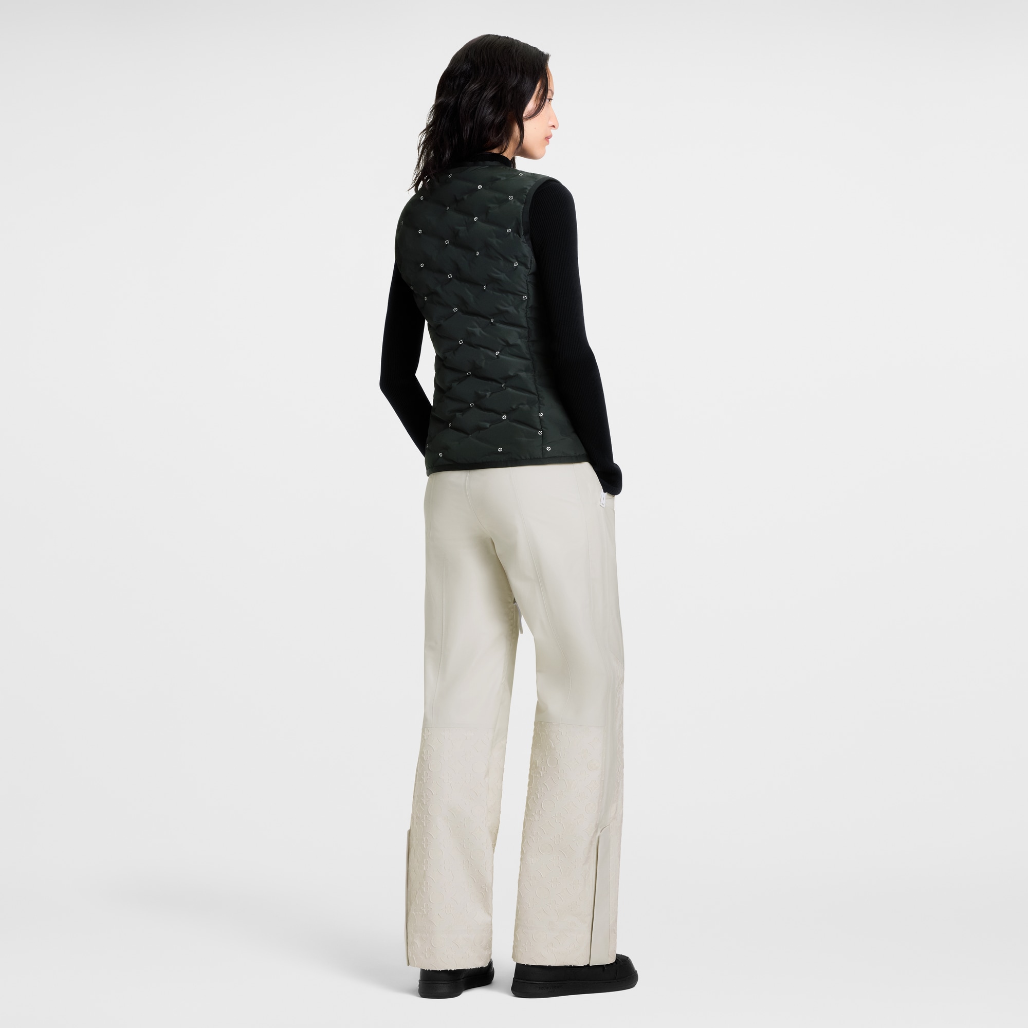 Monogram Flower Quilted Gilet  in Women