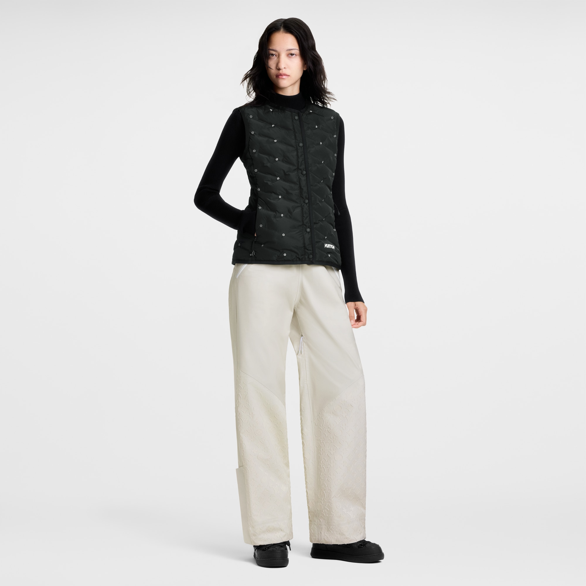Monogram Flower Quilted Gilet  in Women