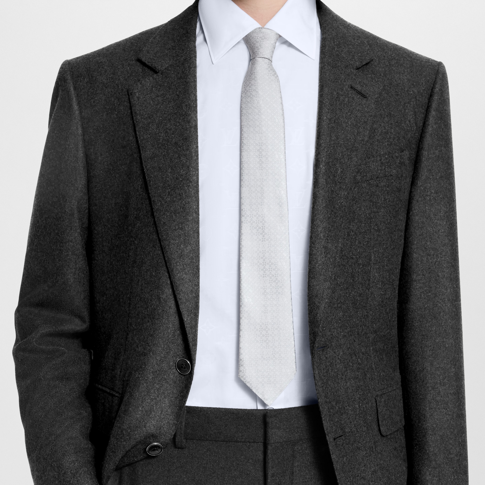 Monogram Flower Tie S00 in Men