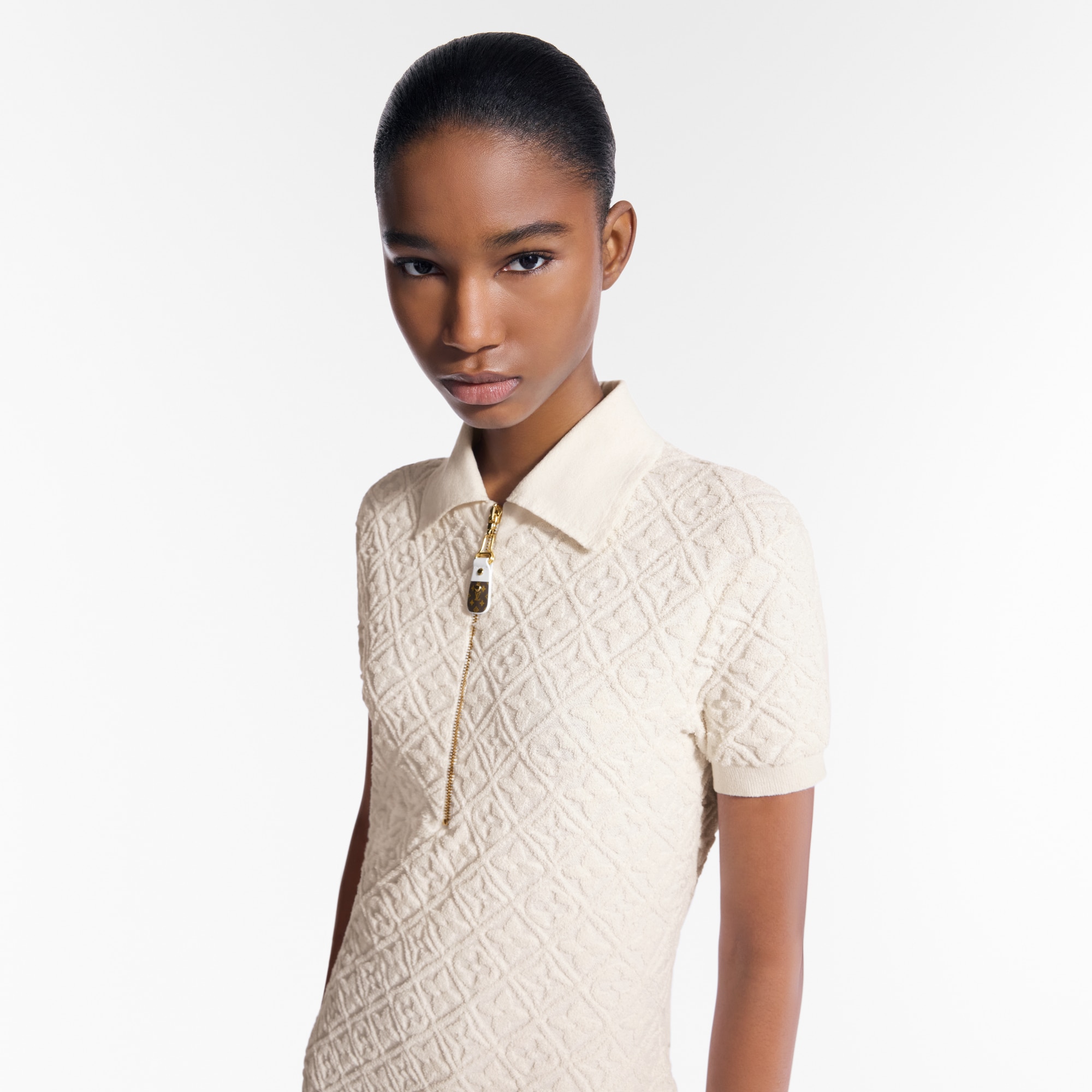 Monogram Flower Toweling Polo Dress  in Women
