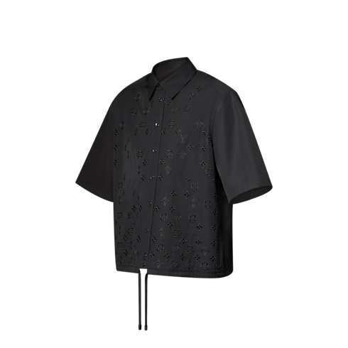 Monogram Flowers Embroidered Short-Sleeved Shirt in Men's Ready-to-Wear Shirts collections by Louis Vuitton (Product zoom)