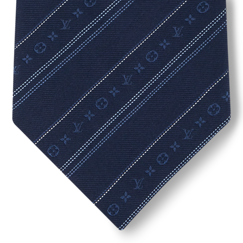 Monogram Flowstripes Tie detail view