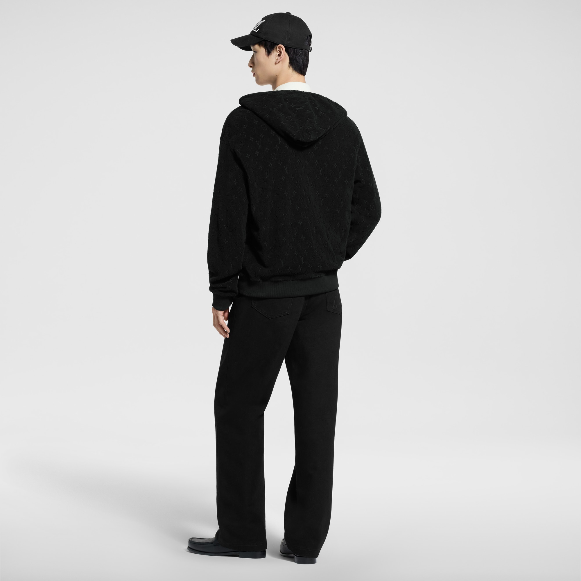 Monogram French Terry Zip-Through Hoodie  in Men