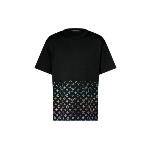 Monogram Gradient Embellished Short-Sleeved Crewneck in Men's Ready-to-Wear Knitwear and Sweatshirts collections by Louis Vuitton (Product zoom)