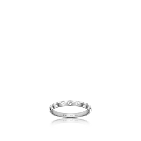 Monogram Infini wedding band, white gold and princess-cut diamonds in Jewellery's Categories Jewellery Personalisation collections by Louis Vuitton (Product zoom)