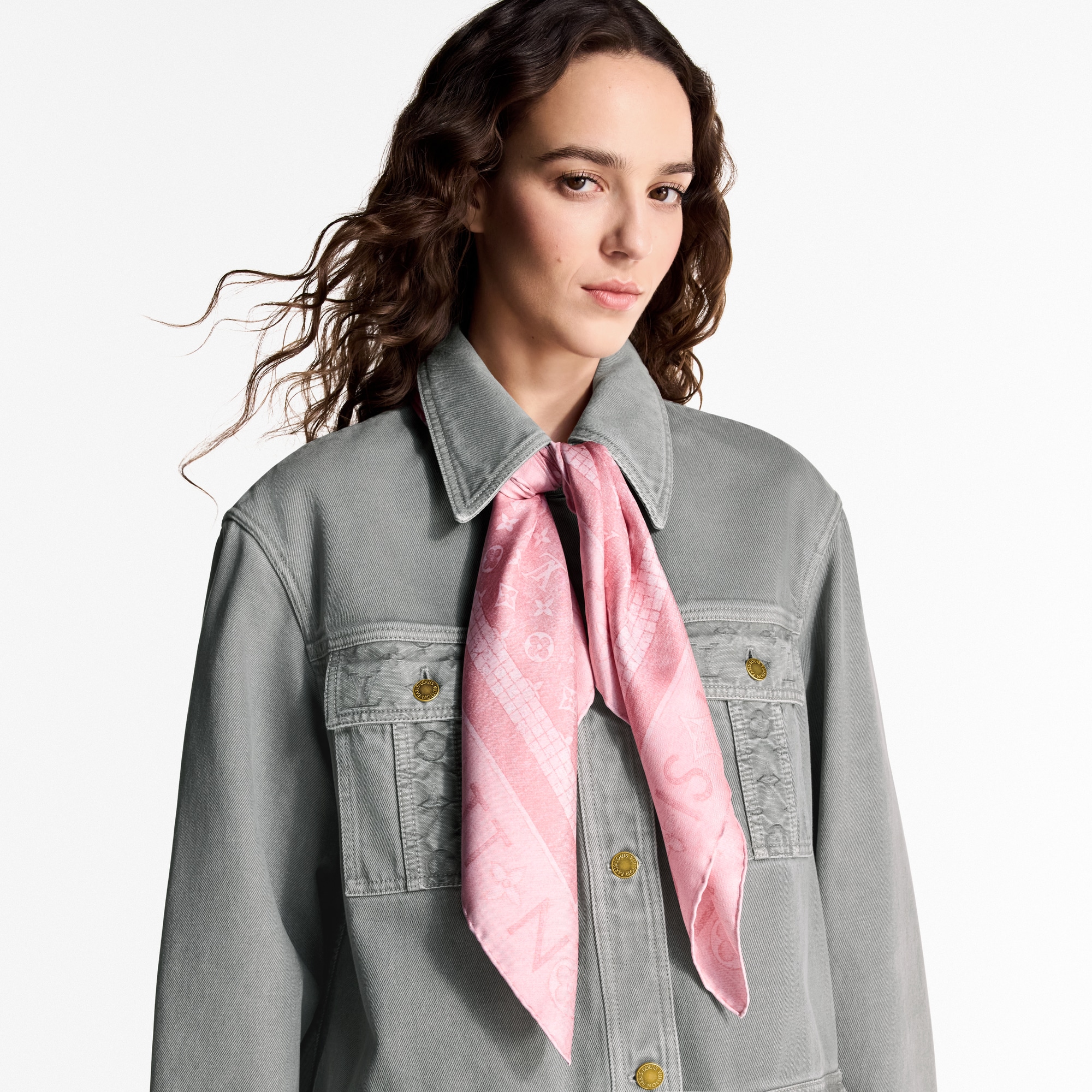 Monogram Infinity Denim Square 90 S00 in Women
