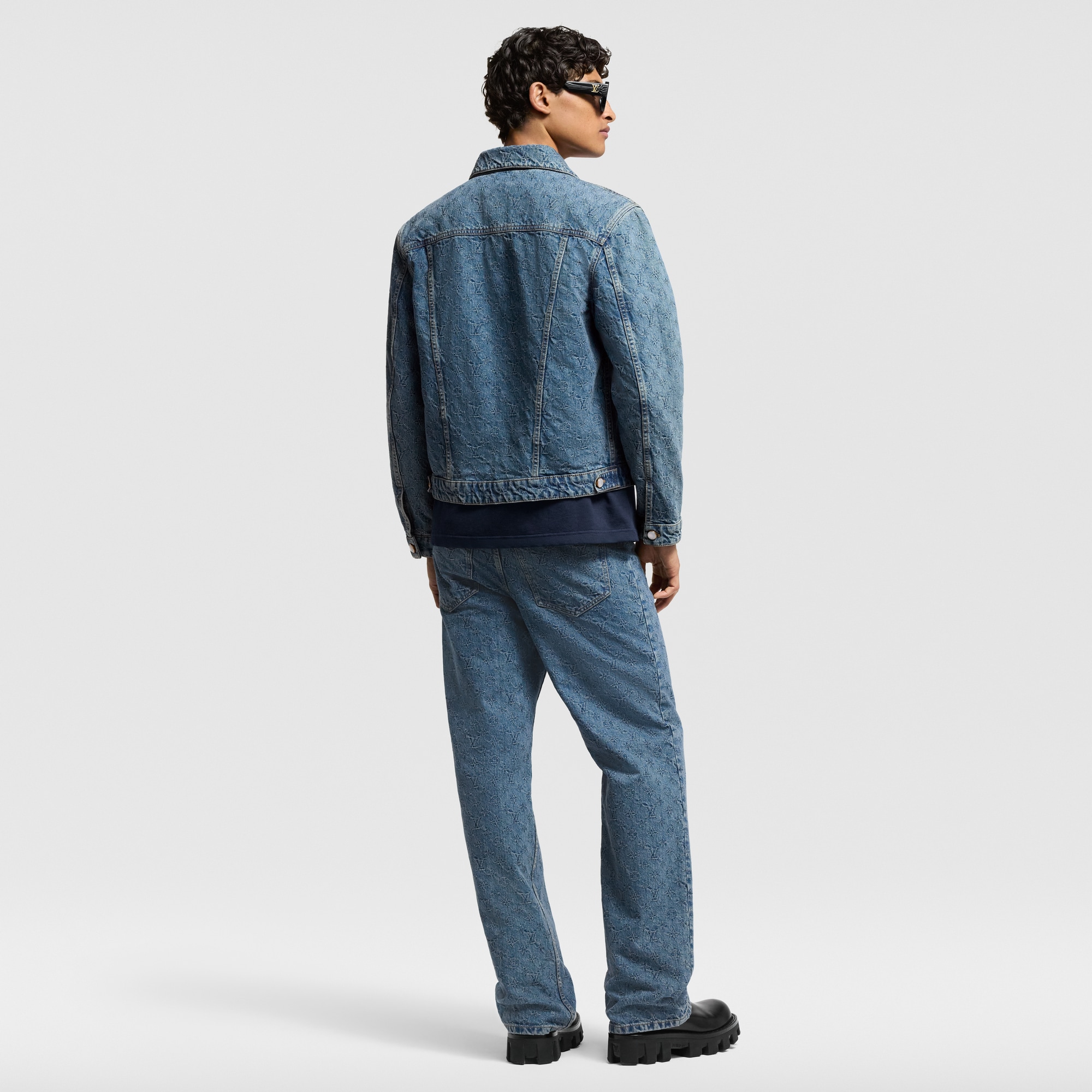 Monogram Jacquard Denim Jacket  in Men