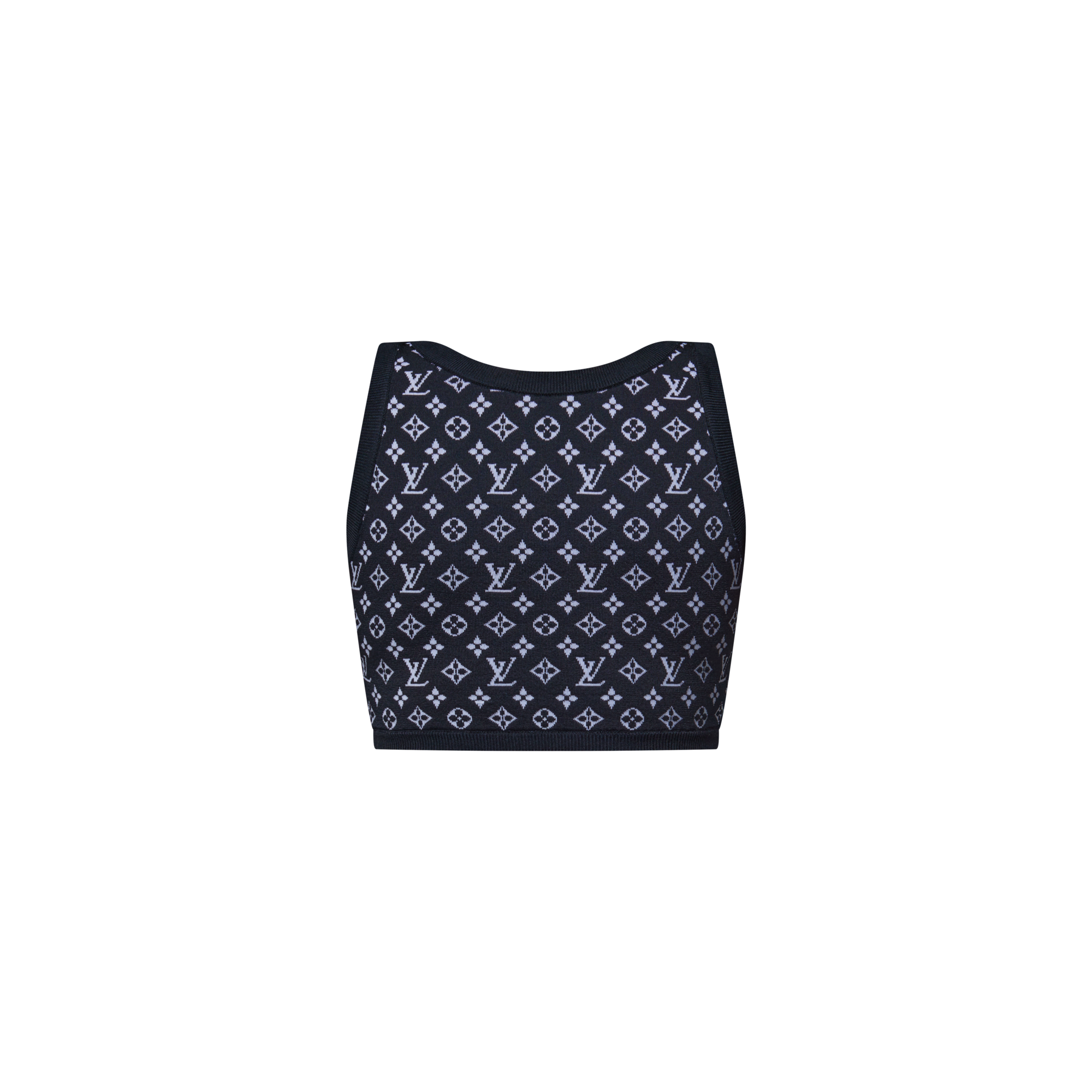 Monogram Jacquard Knit Crop Top  in Women