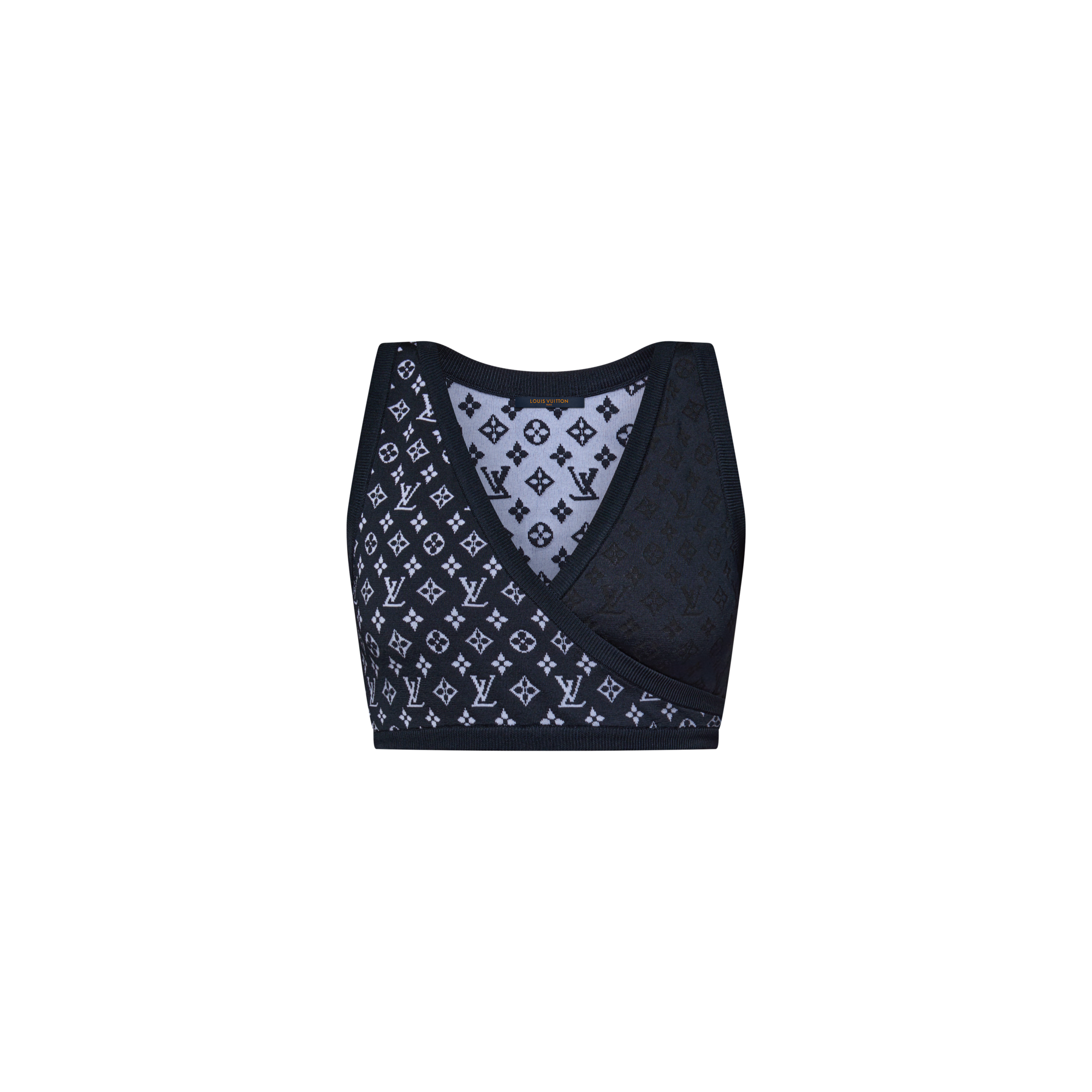 Monogram Jacquard Knit Crop Top  in Women
