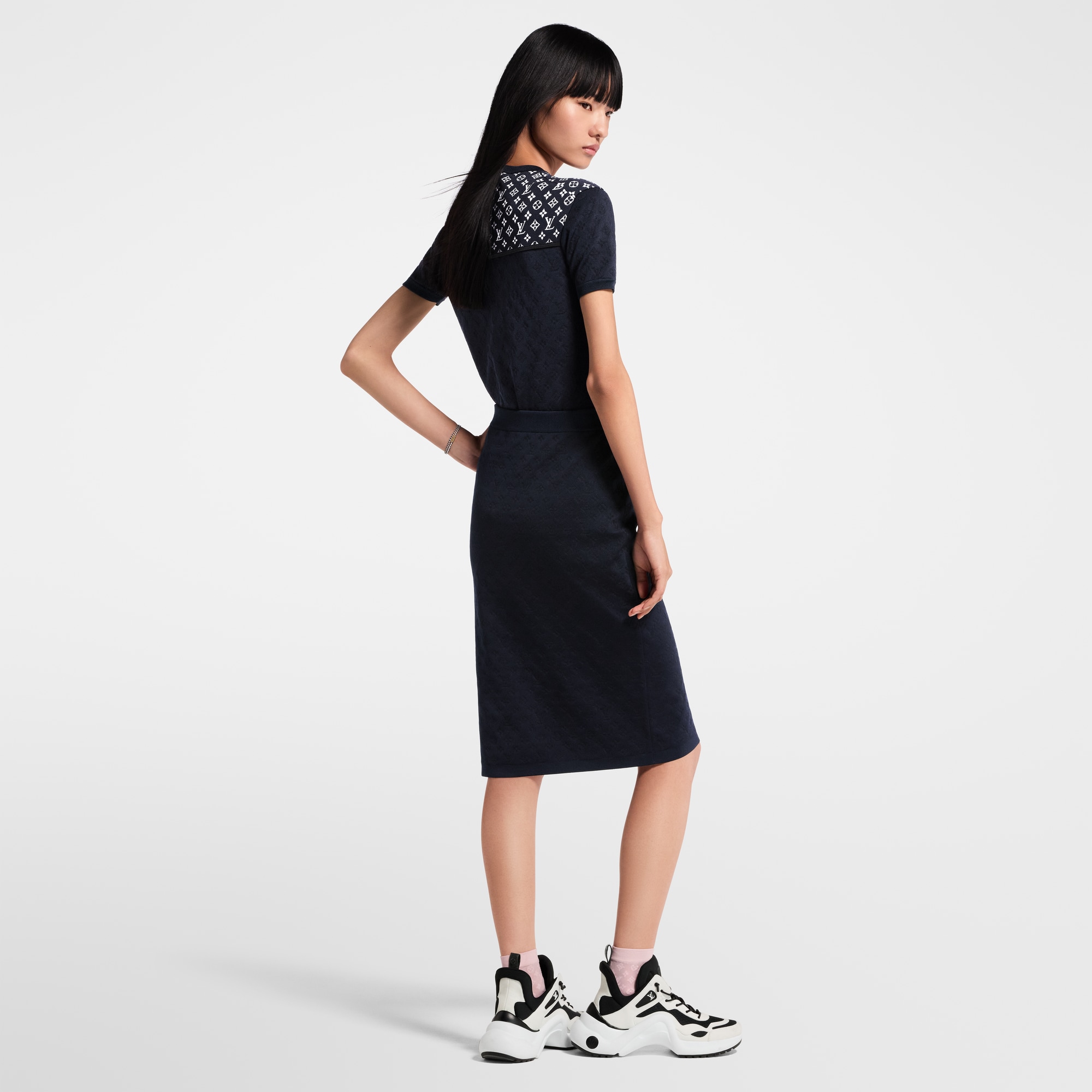 Monogram Jacquard Knit Top  in Women