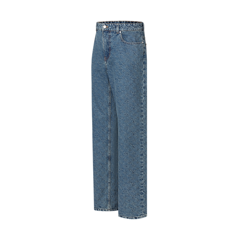Monogram Jacquard Skate Denim Pants in Men's Ready-to-Wear Denim Collection collections by Louis Vuitton (Product zoom)