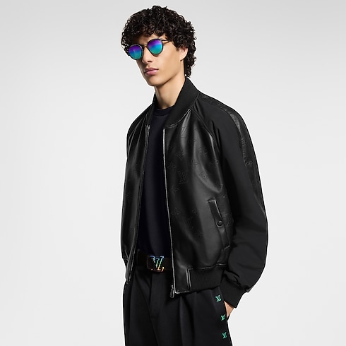 Monogram Leather Mix Tracksuit Blouson in Men's Ready-to-Wear Outerwear and Coats collections by Louis Vuitton (Product zoom)