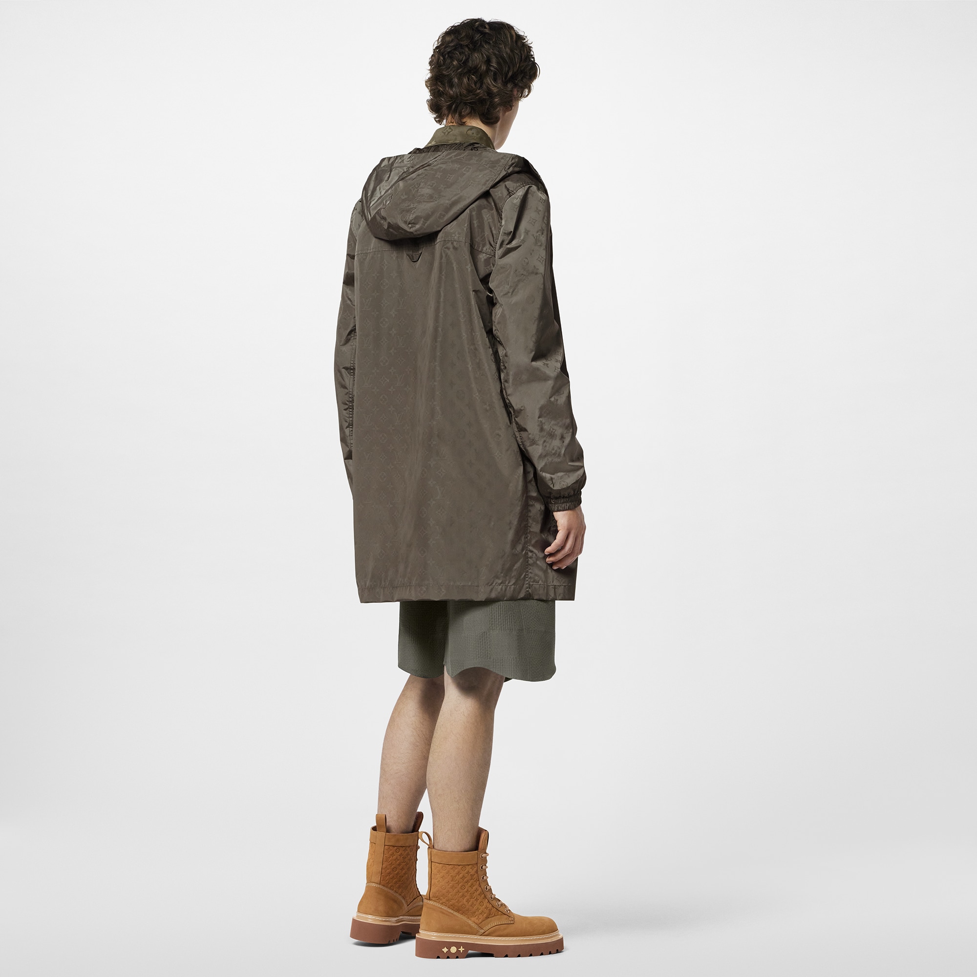 Monogram Mid-Length Nylon Windbreaker  in Men